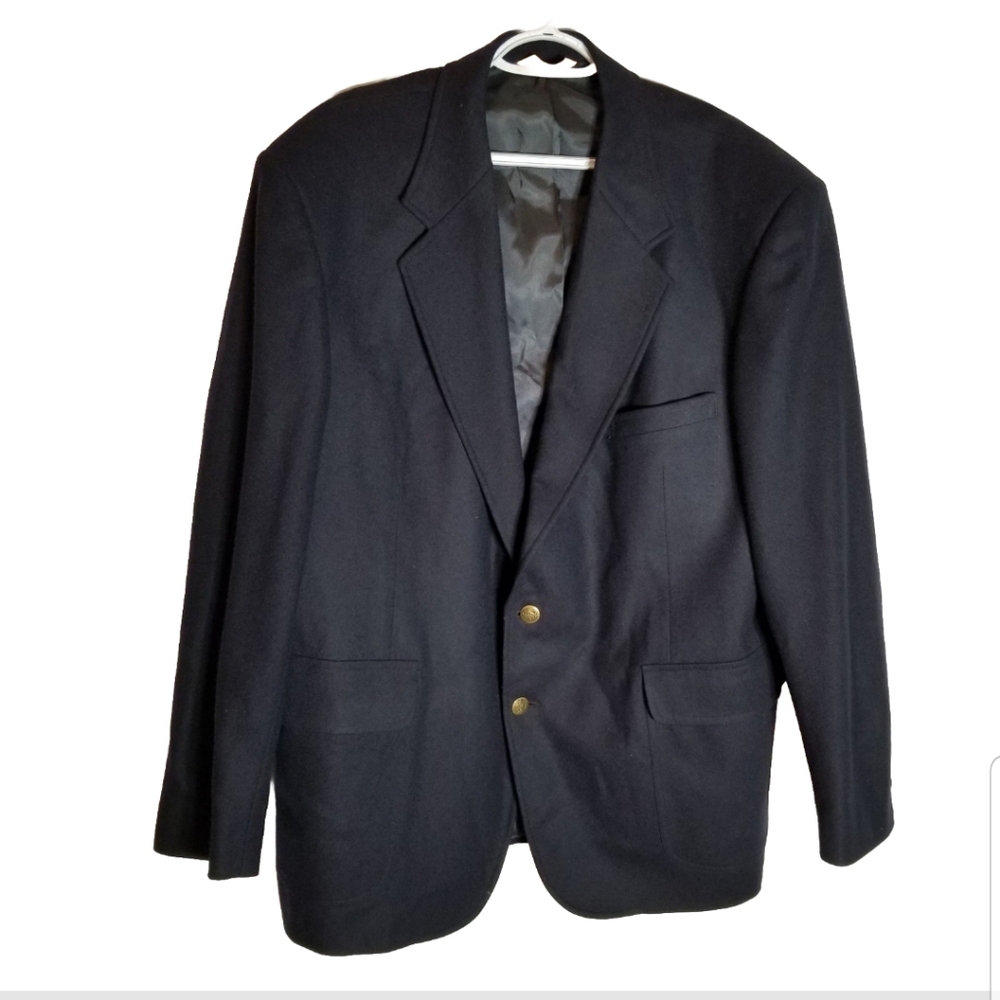 Pendleton Blazer Men's 46 Black 100% Virgin Wool Suit Jacket